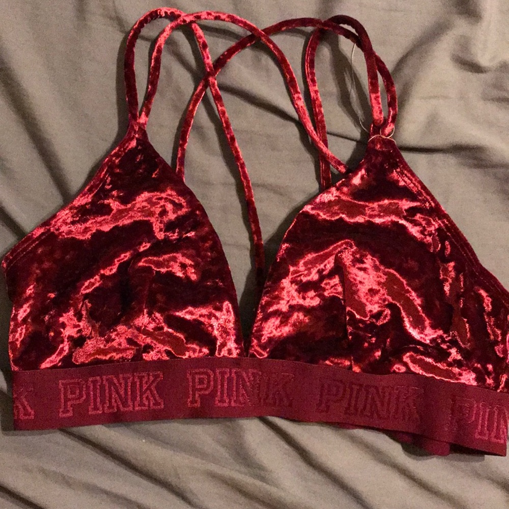 Velvet Burgundy bra from pink